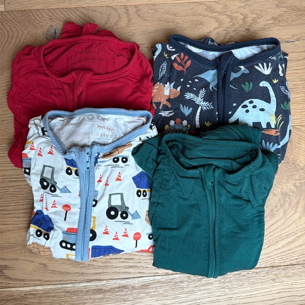 Little sleepies zipper bundle 2t